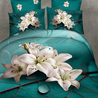 Parure de lit en coton 100% avec impression 3D d'ange, taille king