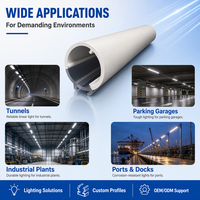 Boîtier de tube LED en coextrusion PC, diffuseur de tube LED, couvercle étanche, boîtier de lumière linéaire, OEM personnalisé