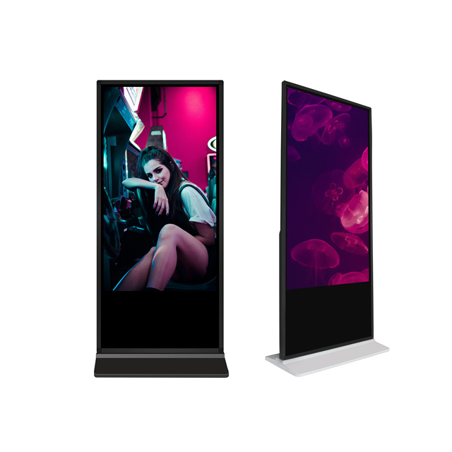 Indoor Use Smart Kiosk with 43 49 55 65 Inch Vertical LCD Advertising Display Screen Stand Alone Floor Standing SDK Function