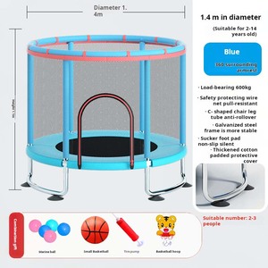 Mini <span class=keywords><strong>trampoline</strong></span> pour enfants à usage intérieur avec structure en fer et <span class=keywords><strong>filet</strong></span> de <span class=keywords><strong>protection</strong></span> pour - Product Image 4
