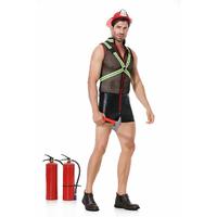 Costume de pompier pour Halloween, combinaison pour homme, tenue de pompier pour cosplay, vêtements de travail d'urgence pour adulte, jeu de rôle, performance sur scène