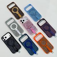 Coque de téléphone Bling avec support pour iPhone 18 Pro Max, accessoires de téléphone portable à paillettes et diamants pour iPhone 17 16 15 14