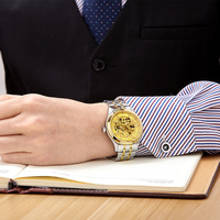 50 Relojes Automáticos de Diseño Esqueletizado con Esfera Redonda Hueca, Personalizados con Logotipo, Estilo Casual de Negocios, Relojes Mecánicos de Lujo