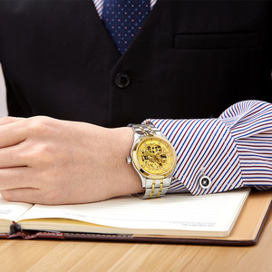50 Montres automatiques de luxe à cadran rond ajouré, design squelette, personnalisables avec logo, pour affaires et mode, montres mécaniques habillées - Product Image 3