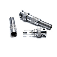 Connecteur coaxial BNC mâle RG6 sans soudure 75-5 entièrement métallique anti-interférence pour câble coaxial de caméra AHD CVI TVI CVBS