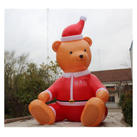 Ours en peluche gonflable géant pour la publicité extérieure, ours gonflable de noël, décoration ours gonflable ballon pour fête