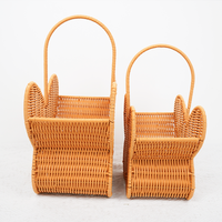 Panier de pique-nique moderne pour enfants, pour pique-niques, fêtes, en plastique écologique, en forme de papillon, avec poignée pour le stockage des aliments, camping en plein air