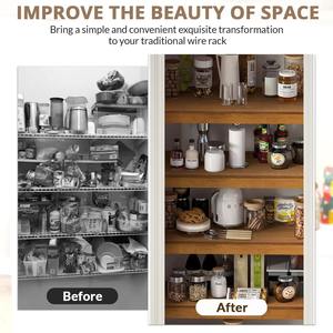 Estante Organizador de Gabinete de Madera con Forma Rectangular, Tipo Gancho, Multi-Nivel, Extraíble, para Organización de Gabinetes - Product Image 5