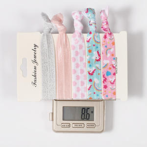 Twinfree Scrunch ies Set 5 Stück <span class=keywords><strong>Flamingo</strong></span> Einhorn Stirnbänder für Frauen Geschenk Blumen blatt Regenbogen Haar Zubehör 11 Farben Stoff - Product Image 6