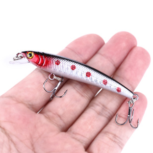 <span class=keywords><strong>Leurre</strong></span> de pêche Minnow dur de 7,5 cm et 5,6 g avec 6 hameçons #   Hameçons triples, leurres artificiels réalistes, appâts pour brochet et poisson-chat, matériel de pêche - Product Image 4