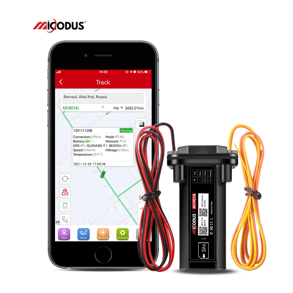 Engine Start Alarm Cut Off Fuel Anti Theft Real Time Automotive Locator MiCODUS Car Tracker Vehicle Tracking Device System