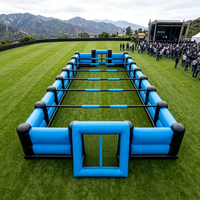 Parcours d'obstacles gonflable géant de qualité commerciale avec logo personnalisé en PVC durable pour le team building et la location événementielle