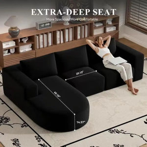 Hot Trending Products 2026 Alibabaa Low MOQ Extendable Compression Pack <b>Sofa</b> with Right Chaise <b>for</b> Hotel & Living Room Use - Product Image 2