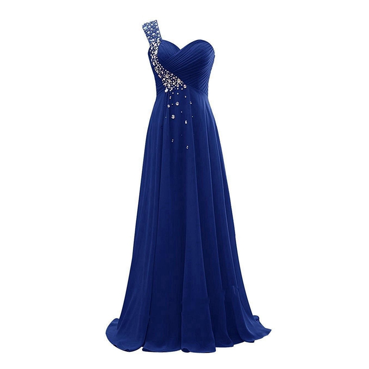 2022 Wholesale Cheap Prom One Shoulder Elegant Sexy Women'S Plus Size Halter Long Wedding Bridesmaid Dresses