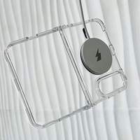 Compatible avec iPhone 18 Fold, étui de téléphone deux-en-un pour Fold, matériau PC et TPU, transparent, qualité 45, résistant au jaunissement