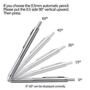 비뷰 아트 4 in 1 멀티 컬러 볼펜, 메탈 케이스 다기능 0.5mm 샤프 펜슬, 레드/블루/블랙 잉크 - Product Image 3