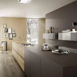 Grosir Pabrik murah granit marmer dapur & konter kabinet atas untuk rumah hitam klasik ramah lingkungan MDF Modern