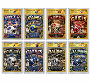 Tarjetas Coleccionables de los Equipos de la <span class=keywords><strong>NFL</strong></span>, 8 Diseños, Edición Limitada, Tarjeta de Colección de Fútbol Americano - Product Image 1