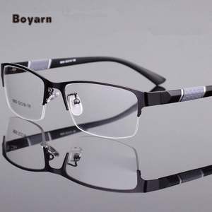 Boyarn-gafas de lectura correctoras, lentes de media llanta con marco de Metal, para <span class=keywords><strong>presbicia</strong></span>, con filtro azul y Rayo Azul, venta al por mayor - Product Image 3