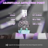 ATTACK SHARK R82 HE Hall Effect Keyboards Adjustable Actuation Point Custom Mechanical RGB Light Computer Accessories Gamer Gift