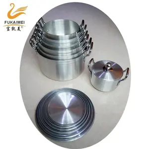 7 Buah Panci Masak Aluminium, Panci Masak 7 Buah dengan Kenop Baja Tahan Karat/Kualitas Baik dan Murah, Set Peralatan Masak Isi 7 Buah