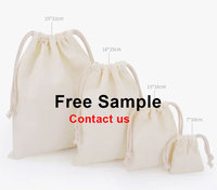 100% coton cordon mousseline pochette de rangement sac lettre motif compressible sac d'emballage
