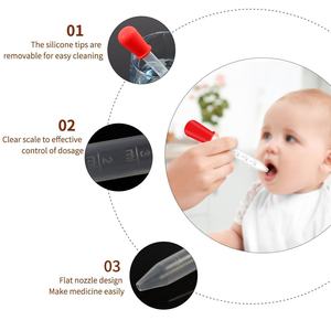 Pipeta líquida segura para niños duradera de silicona transparente de 5ml, cuentagotas para bebés, accesorio para alimentar agua, jugo de fruta o Medicina - Product Image 5