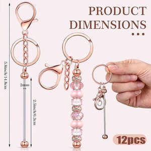 Llavero de Aleación de Zinc con Cuentas DIY, en Existencia, Venta Caliente en TEMU, Funda para Teléfono Móvil, Cubierta para Auriculares, Colgante, Color Degradado, Duradero - Product Image 3