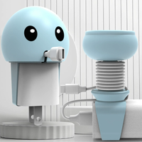 Organizador de escritorio creativo de dibujos animados-Protector de cable de carga portátil y estuche de gestión de cables para almacenamiento sin enredos