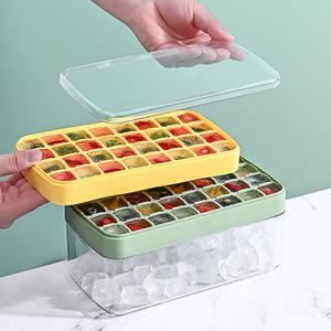 Bandejas para cubitos de hielo rectangulares de calidad alimentaria con tapa, contenedor de almacenamiento para uso en fiestas en casa - Product Image 2