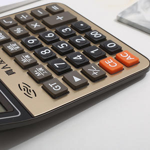 เครื่องคิดเลขโกลด์วอยซ์พร้อมจอแสดงผลขนาดใหญ่และฟังก์ชั่นหลากหลายสำหรับใช้ในสำนักงาน ตัวเครื่องทำจากอลูมิเนียมอัลลอย - Product Image 3