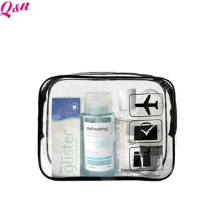 Wholesale Eco-Friendly Fashion Clear PVC Zipper <b>Foldable</b> Handled Portable Cosmetic Bag Waterproof Custom Logo for Office School - Product Image 6