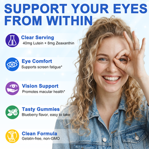 SOLOTREE 60 Gummies Vitamines et Minéraux pour les Yeux, Gummies Myrtille Lutéine avec Zéaxanthine pour la Santé Oculaire et le Soutien Visuel - Product Image 4