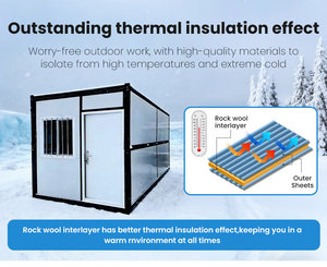 Maison conteneur pliable en acier, isolée et préfabriquée pour climat extrêmement froid, bâtiment modulaire pour camping, bureau et usage résidentiel - Product Image 2