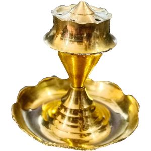 PARIJAT HANDICRAFT 5 Stick incienso titular pequeña escultura de latón para el hogar Oficina o templo para artículos Pooja temporada de otoño - Product Image 1