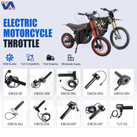 Accélérateur de guidon à poignée rotative 3 broches pour vélo électrique, prise mâle/femelle M8 pour vélos à pneus larges OUXI V8 / Fatboy / Super73