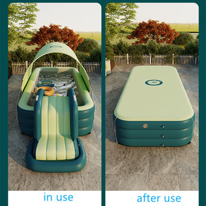 <span class=keywords><strong>Piscine</strong></span> gonflable automatique sans fil en PVC importée d'<span class=keywords><strong>Allemagne</strong></span>, gonflage automatique à un bouton, <span class=keywords><strong>avec</strong></span> <span class=keywords><strong>toboggan</strong></span> et pare-soleil - Product Image 3