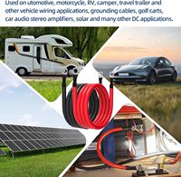 Cables de Inversor de Batería de Cobre Puro de 4AWG, Aptos para Automóviles, Sistemas Solares, Embarcaciones Marinas, Autocaravanas y Motocicletas