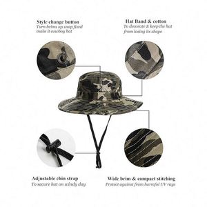 Chapeau Bob Camouflage Uni Nouvelle Collection Personnalisé pour la Pêche et la Randonnée – Protection Solaire Adulte - Product Image 3