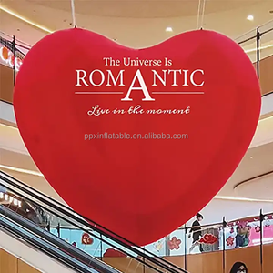Amour publicité ballon gonflable en forme de coeur pour événement <span class=keywords><strong>centre</strong></span> <span class=keywords><strong>commercial</strong></span> décoration saint valentin coeur gonflable géant avec lumière - Product Image 2