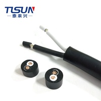 Cable de Alimentación de Cobre de 300 V, Conductor VW-1, 2 Núcleos, 12 AWG, USA SJTOO