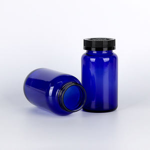 Precio de Fábrica, Frascos de Vidrio Azul Cobalto de 150ml, 200ml, 500ml, 750ml con Tapas a Prueba de Niños y Herméticas para Suplementos - Product Image 4