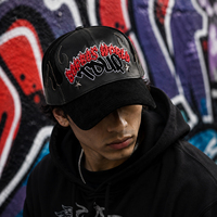 Topi Snapback Hip Hop Bordir 3D Custom Logo Kulit PU Berubah Warna, Pinggiran Melengkung, Streetwear, Baseball Cap Grosir OEM ODM