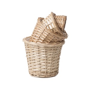 Handmade Willow Woven Flower <b>Basket</b> Round Shape <b>For</b> Indoor Outdoor Decorative <b>Plant</b> Pot - Product Image 5
