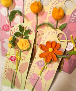 Ramo de Flores de Ganchillo Hecho a Mano, Ramo de Globos para el Día de la Madre, con Tarjeta de Felicitación, Suministros para el Día de la Madre - Product Image 1