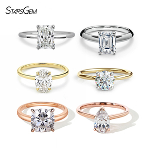 IGI chứng nhận 1CT phòng thí nghiệm Kim Cương Vòng starsgem tùy chỉnh 10K vàng Solitaire đồ trang sức hpht cvd DEF vvs hình bầu dục phòng thí nghiệm phát triển kim cương Nhẫn - Product Image 2