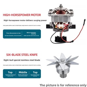 Offre Spéciale Commerce Extérieur : Mixeur Plastique Haute Vitesse avec Bouton, pour 3-4 Personnes, Idéal Smoothies et <span class=keywords><strong>Glace</strong></span> Pilée, Extracteur <span class=keywords><strong>de</strong></span> Jus Entièrement Automatique pour Usage Domestique - Product Image 3