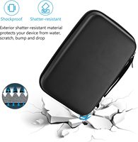 Estuche Organizador Portátil y de Viaje de PE Rígido con Múltiples Compartimentos para Accesorios de Laptop, Cargador, Banco de Energía y Almacenamiento de Cables