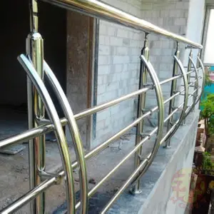 不锈钢包覆金扶手彩色不锈钢管状扶手楼梯 304 不锈钢护栏