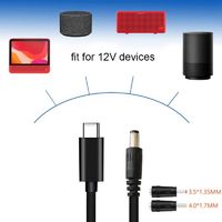 Chargeur USB Type C PD 15V 3A 45W DC 5.5mm X 2.1mm Câble d'alimentation portable pour caméra de studio et haut-parleurs à paire torsadée – En stock !